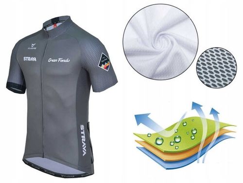 STRÓJ ROWEROWY MĘSKI STRAVA SZARY SPODENKI ŻELOWE KOMPLET KOLARSKI L na Arena.pl