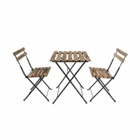 Zestaw mebli ogrodowych drewniany SKŁADANY taras