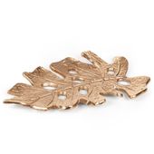 Patera metalowa Liść DALIA 27X17X1 złota