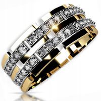 ZŁOTY PIERŚCIONEK ZARĘCZYNOWY 333 8K CYRKONIA r15