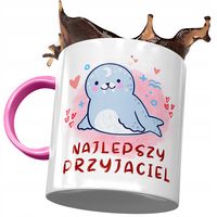 Kubek Różowy Z Foką Foczką Foczunią Na Prezent Z Nadrukiem Ze Zdjęciem