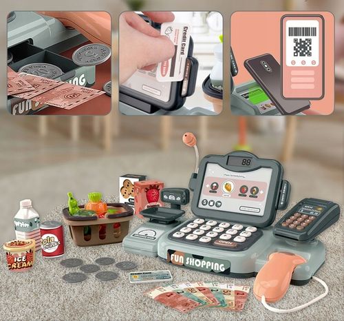 KASA FISKALNA SKLEPOWA INTERAKTYWNA ZAKUPY WAGA SKANER RUCHOMA TAŚMA KOSZYK na Arena.pl