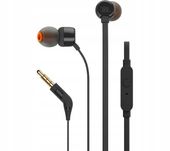 Słuchawki przewodowe JBL T110 PURE BASS Dokanałowe Mikrofon Czarne