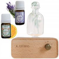 DYFUZOR DO OLEJKÓW ETERYCZNYCH + 2 OLEJKI AROMATERAPIA BEZ WODY HEBDA