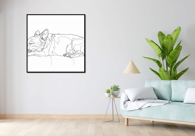 Plakat 100x100cm Śpiący Psiak zdjęcie 4