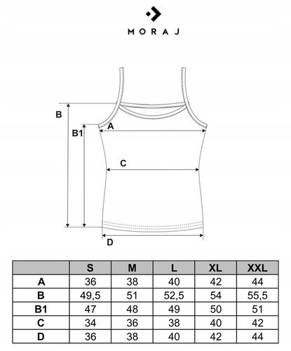 TOP DAMSKI Dopasowany Koszulka Gładka Bez Rękawów Podkoszulka MORAJ XL na Arena.pl