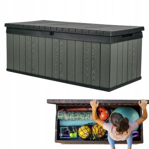 Skrzynia ogrodowa DARWIN BOX 380L można siadać Pojemna Schowek na Balkon na Arena.pl