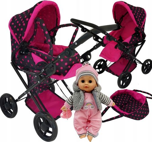 WÓZEK DLA LALEK NOSIDŁO TORBA POŚCIEL+BOBAS ŚPIEWA na Arena.pl