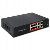 Switch PoE 8x RJ45 120W Fast Ethernet 10/100 + 2x Uplink Qoltec