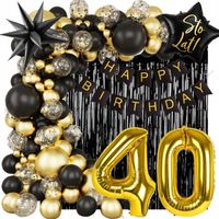 Zestaw Balonów Balony Na 40 Urodziny Dekoracja Girlanda Ścianka Kurtyna XXL