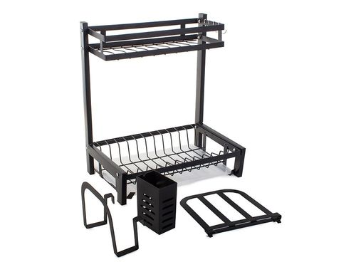 PÓŁKA OCIEKACZ DWIE PÓŁKI CZARNY METAL 40CM ORGANIZER na Arena.pl