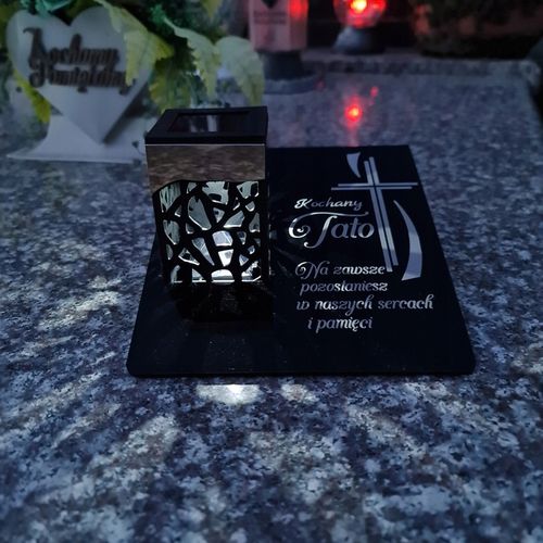 ZNICZ SOLARNY Wieczna Latarenka LED STATUETKA GRÓB lampka dla TATY na Arena.pl