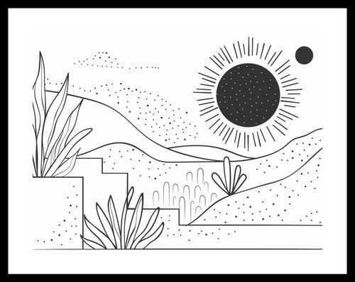 Plakat 40x30cm Linearny Pejzaż na Arena.pl