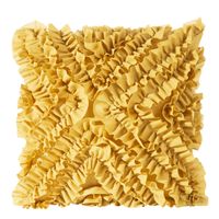 Poszewka z falbany MIRENA 45x45 musztardowa