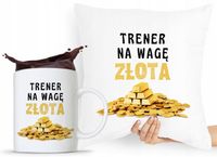 Zestaw Poduszka + Kubek Prezent Dla Trenera Z Nadrukiem Ze Zdjęciem