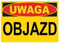 BTO-22 - ZNAK - TABLICA budowlana - objazd