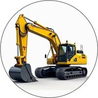 Opłatek na tort Koparka Spych Ładowacz Maszyna Budowlana Ostrówek