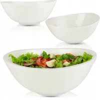 PORCELANOWA SALATERKA 30CM OKRĄGŁA DO SURÓWEK PRZEKĄSEK SAŁATEK MISKA BIAŁA