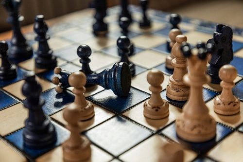 Szachy Senator niebieski/Szachy ozdobne/Szachy drewniane/ producent na Arena.pl