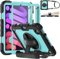 Etui do iPad Mini 6 8.3” z Podstawką i Paskiem na Ramię Miętowe