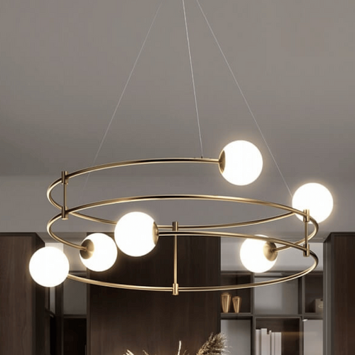 Zwisowa lampa Basic Form MOD317PL-06G balls kule białe na Arena.pl