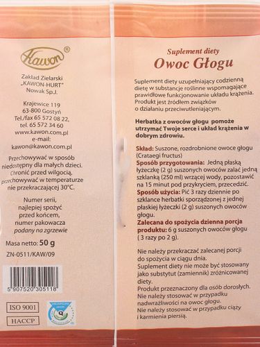 Owoc głogu - Kawon - 50g na Arena.pl