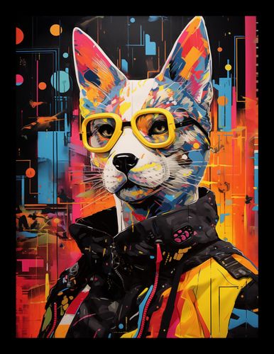 Plakat 15x20cm Kot w Miejskim Stylu na Arena.pl