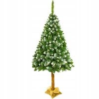 CHOINKA SZTUCZNA NA PNIU PIĘKNA SOSNA DIAMENTOWA GĘSTA OŚNIEŻONA 180 CM