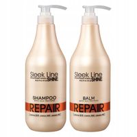 STAPIZ Zestaw Sleek Line Repair Szampon i balsam z jedwabiem 2x1L