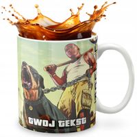 KUBEK 330ml GRAFIKA PREZENT ŚWIĘTA WZÓR - GRA GRAND THEFT + IMIĘ
