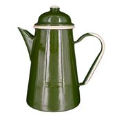 Dzbanek Emaliowany Do Kawy 1,3L Zielony Imbryk do Każdej Kuchenki Handmade