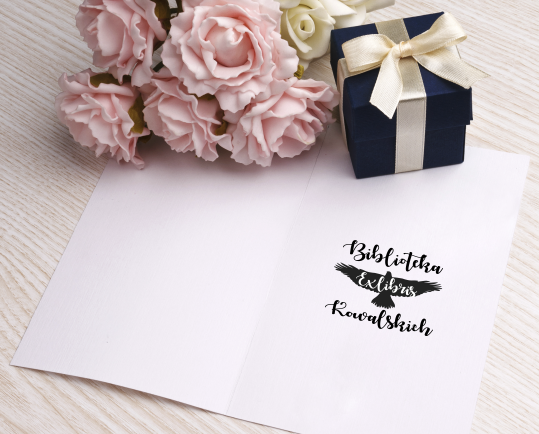 Exlibris pieczątka stempel 40mm PREZENT Ex libris zdjęcie 8