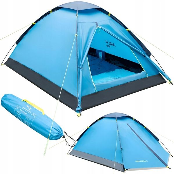 Namiot Turystyczny Ogrodowy 2 Osobowy Filtr UV + Lampa Kempingowa 220 LM zdjęcie 10