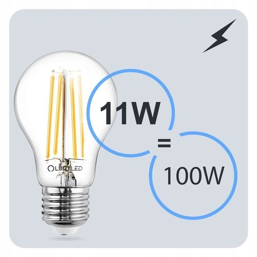 6x Żarówka LED E27 A60 11W = 100W 1521lm 4000K Neutralna FILAMENT na Arena.pl