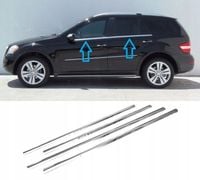 Mercedes ML W164 - LISTWY CHROM Zgarniające okna