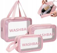 KOSMETYCZKA ZESTAW 3 SZTUKI PODRÓŻNA DUŻA DAMSKA