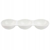 2 x Półmisek trójdzielny porcelanowy do dipów Florina Adria 33x10.2x4.5cm