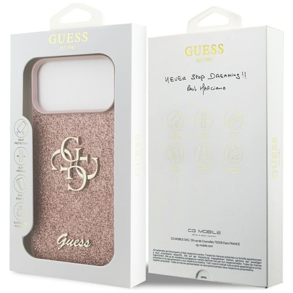 Etui Guess Fixed Glitter Big 4G do iPhone 17 Pro Max różowy zdjęcie 8