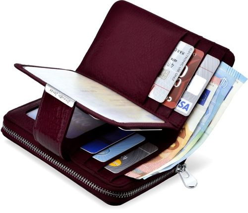 Lakierowany PORTFEL Damski SKÓRZANY Pojemny Portmonetka SKÓRA Pakowny na Arena.pl