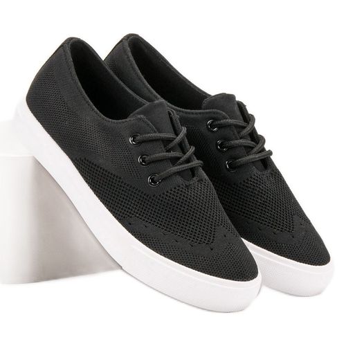 Czarne Tekstylne Trampki r.36 na Arena.pl