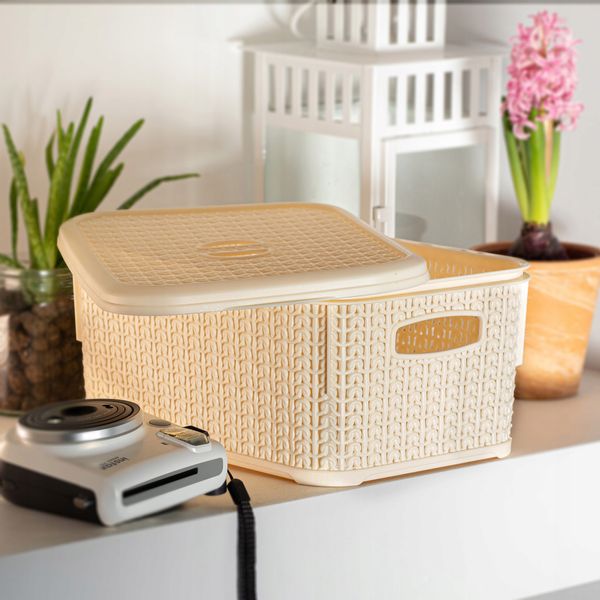 KOSZYK POJEMNIK PUDEŁKO Z POKRYWKĄ KOSZ 6L KOLORY zdjęcie 9