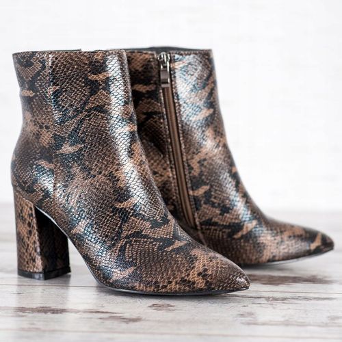 Botki W Szpic Snake Print r.38 na Arena.pl