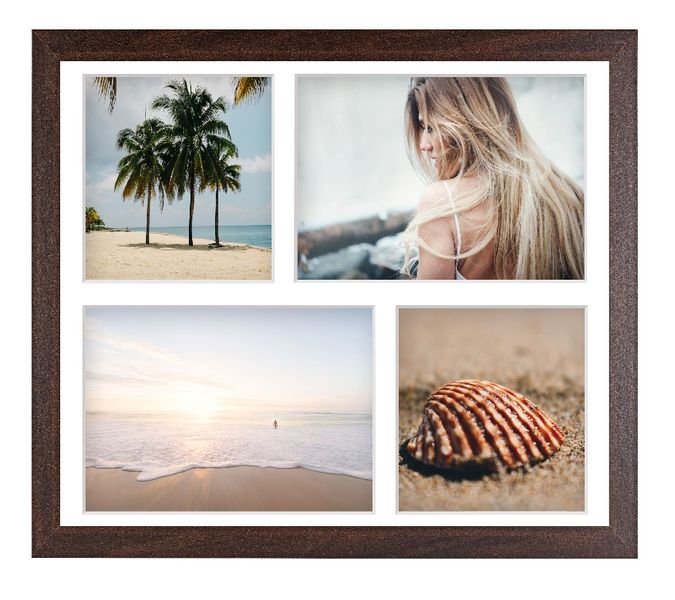 Ramka na 4 zdjęcia Hekla 24x30x4 foto galeria brązowy 1szt. zdjęcie 1