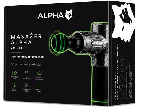 PISTOLET DO MASAŻU MASAŻER DO PLECÓW CIAŁA MASSAGE GUN PRO ALPHA na Arena.pl