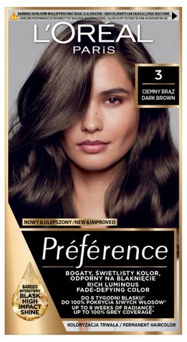 Loreal Preference Farba Do Włosów - 3.0 Brasilia Ciemny Brąz na Arena.pl