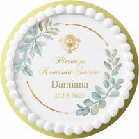 OPŁATEK NA TORT 20CM - KOMUNIJNY OPŁATEK KOMUNIA + IMIĘ 16CM 18CM