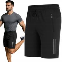 SPODENKI Męskie SPORTOWE szorty TRENING rozciągliwe Z ZAMKAMI