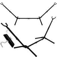 Stojak na hamak, metalowy stelaż na hamak ogrodowy 120kg czarny