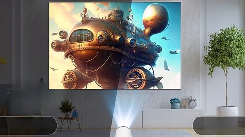 PROJEKTOR HY300 2025 NOWA WERSJA 4K WIFI PRZENOŚNY SMART ANDROID TV BIAŁY na Arena.pl