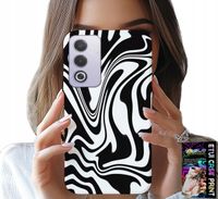 ETUI DO OPPO A80 5G - CZARNO BIAŁA ABSTRAKCJA + FOLIA HYDR